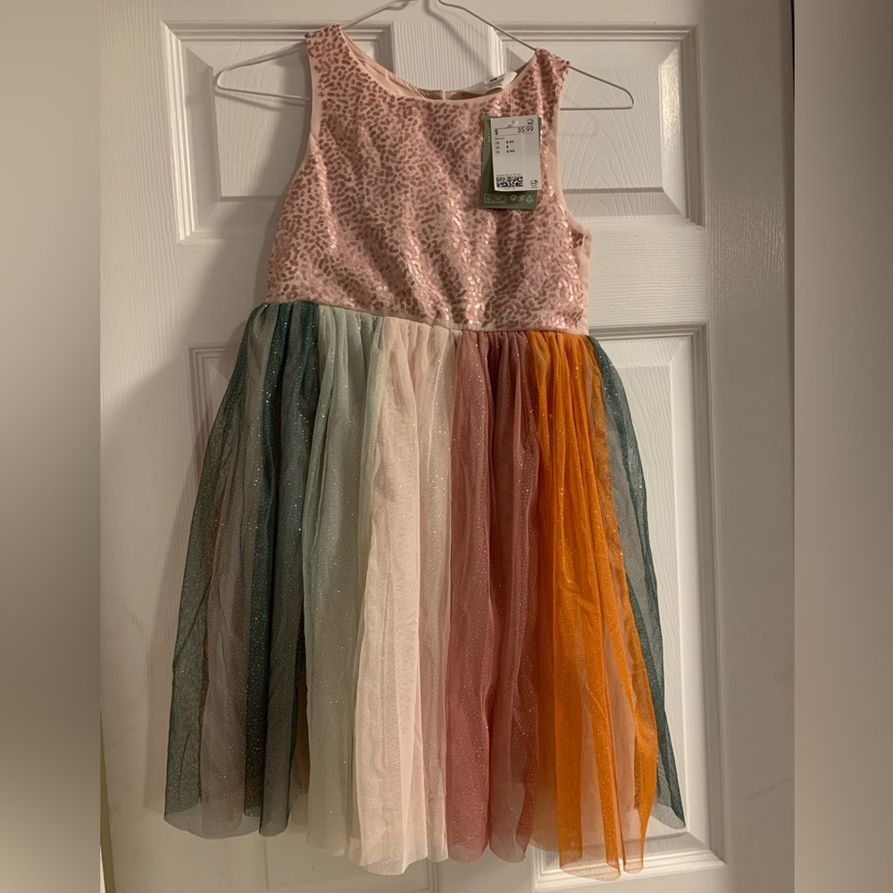 H&M sparkly girls tutu dress size 8-9